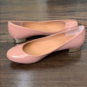 J Crew gold heel flats